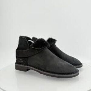 UGG McKay Classic Black Suede Shearling Ankle Boots Women’s Size 9
